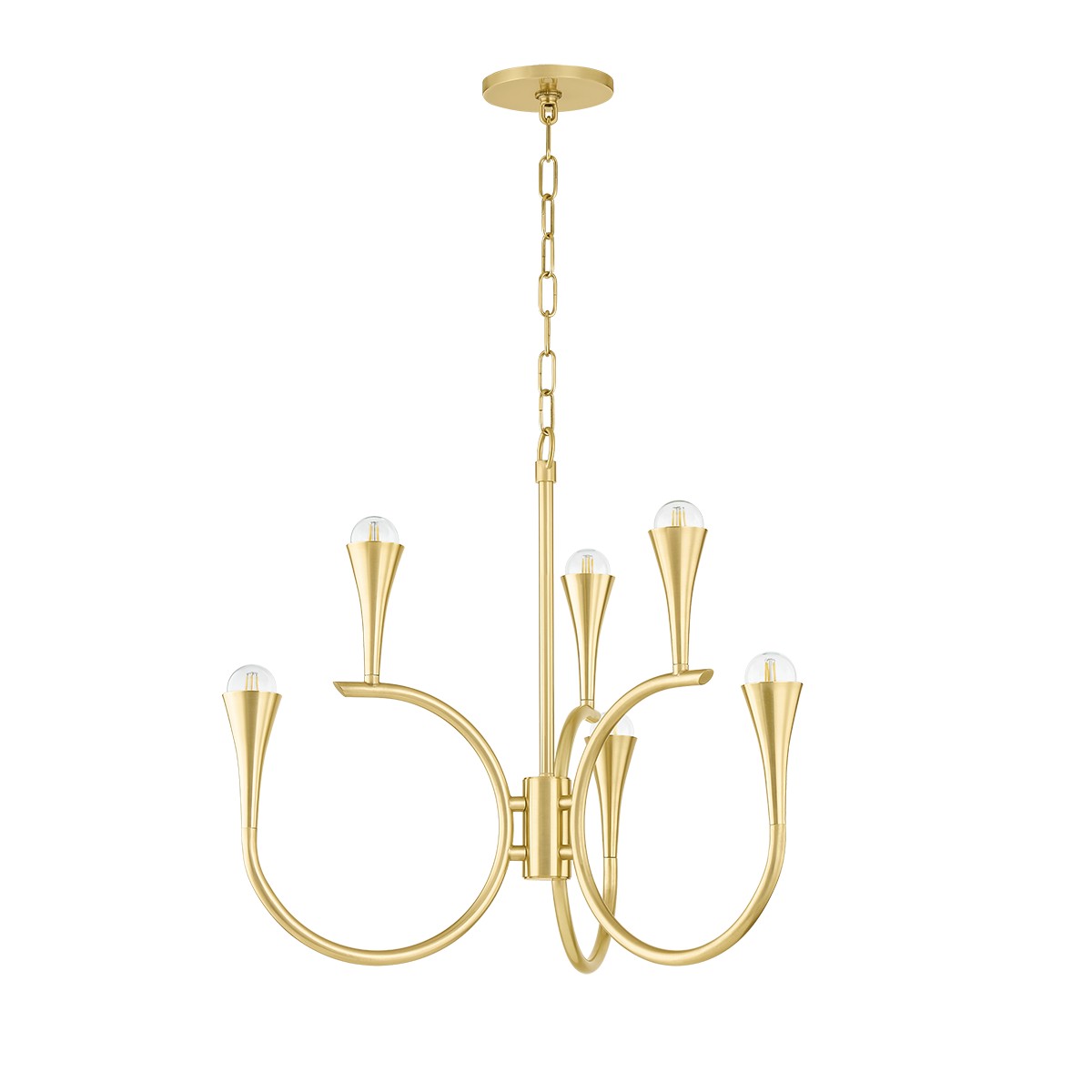 Mitzi Canada - H929806-AGB - Six Light Chandelier - Aviana - Aged Brass ...