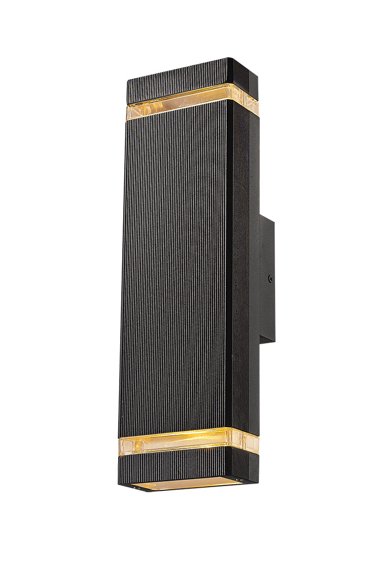 Brisson 2-Light Up Down Black Outdoor Wall Light - available from The Lighting Shoppe, trusted by Canadian homeowners