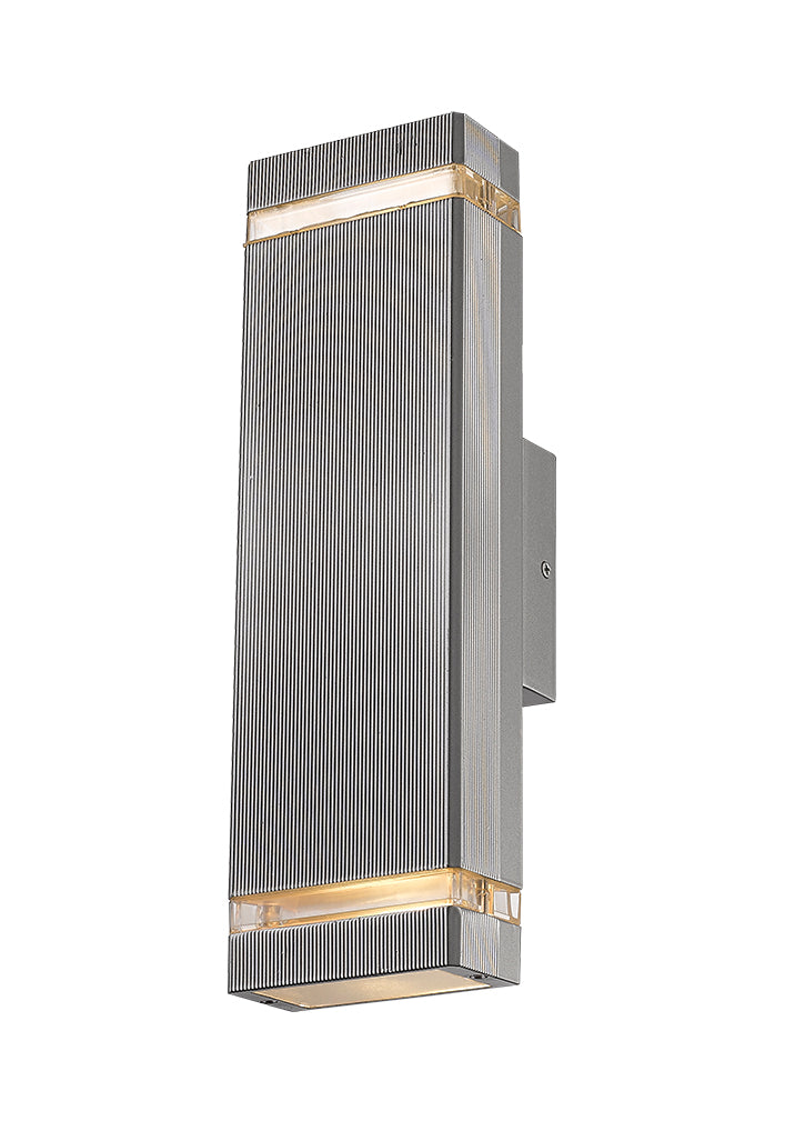 Brisson 2-Light Up Down Black Outdoor Wall Light