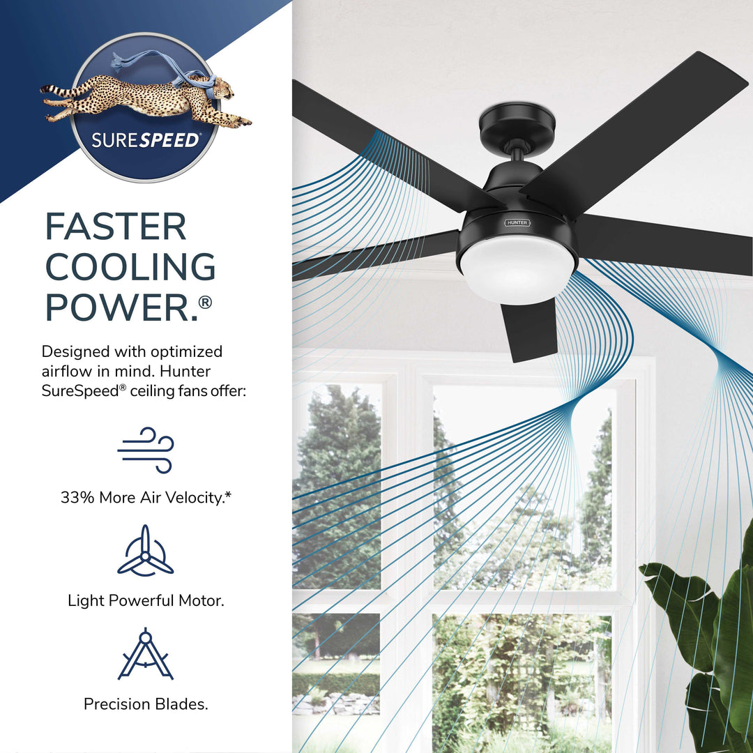 Aerodyne SMART FAN with LED Light 52 inch with Remote AC Motor Hunter Fan Canada