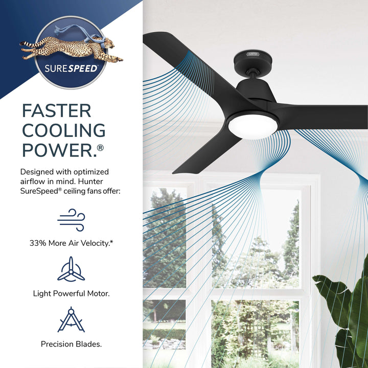 Aeronaut Outdoor Smart Fan with LED Light 52 inch with Remote DC Motor Hunter Fan Canada