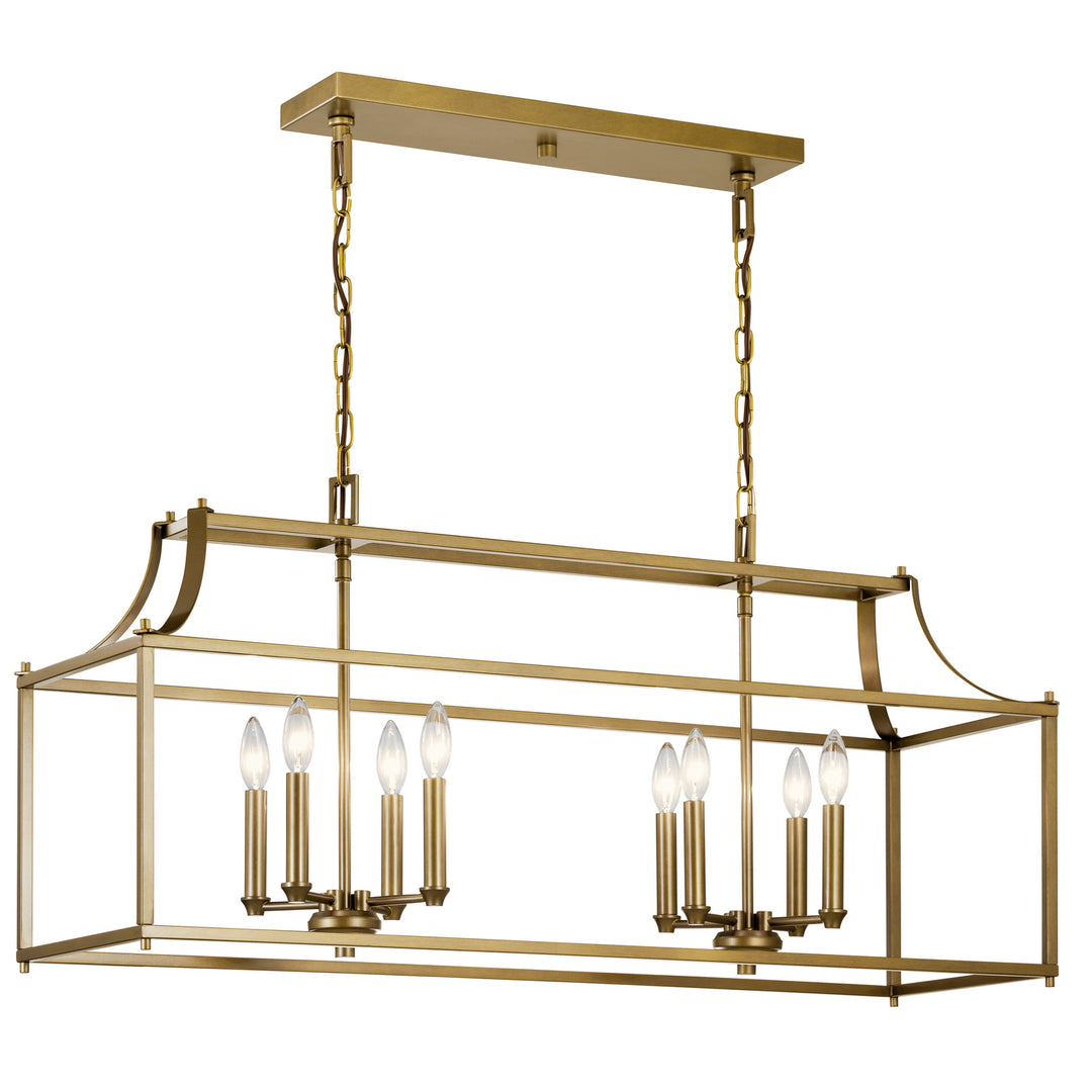 Kichler Canada - 42497NBR - Eight Light Linear Chandelier - Morrigan - Natural Brass