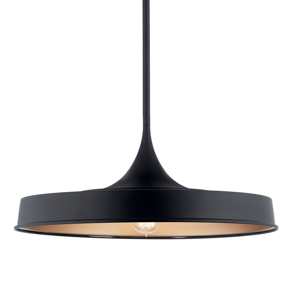 Kichler Canada - 52096BK - One Light Pendant/Semi Flush - Elias - Black