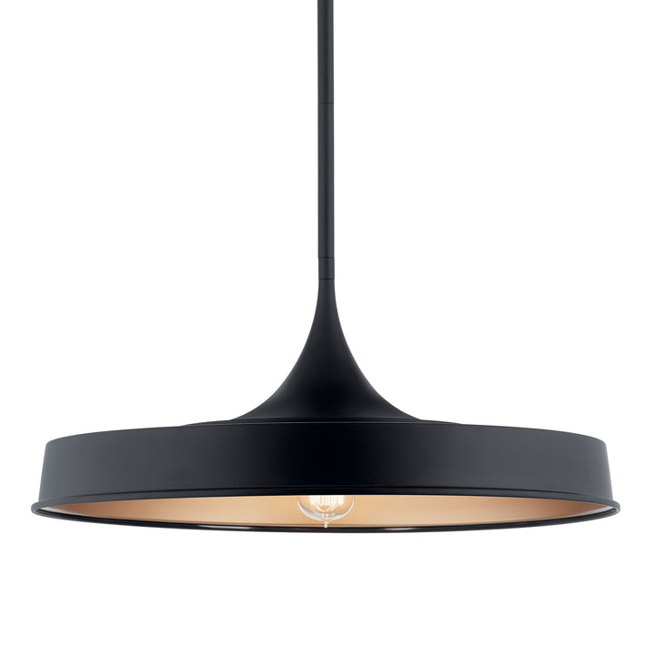 Kichler Canada - 52096BK - One Light Pendant/Semi Flush - Elias - Black