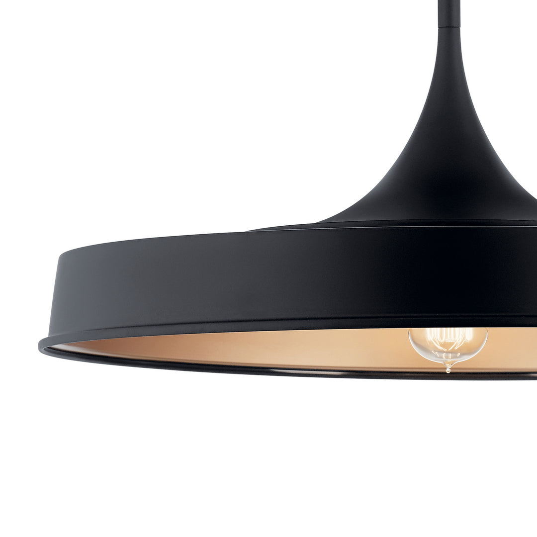 Kichler Canada - 52096BK - One Light Pendant/Semi Flush - Elias - Black