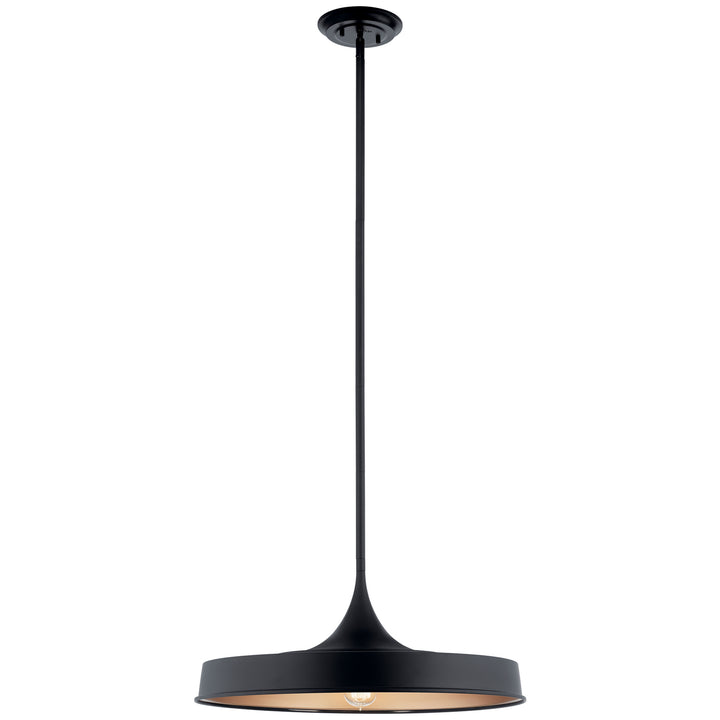 Kichler Canada - 52096BK - One Light Pendant/Semi Flush - Elias - Black