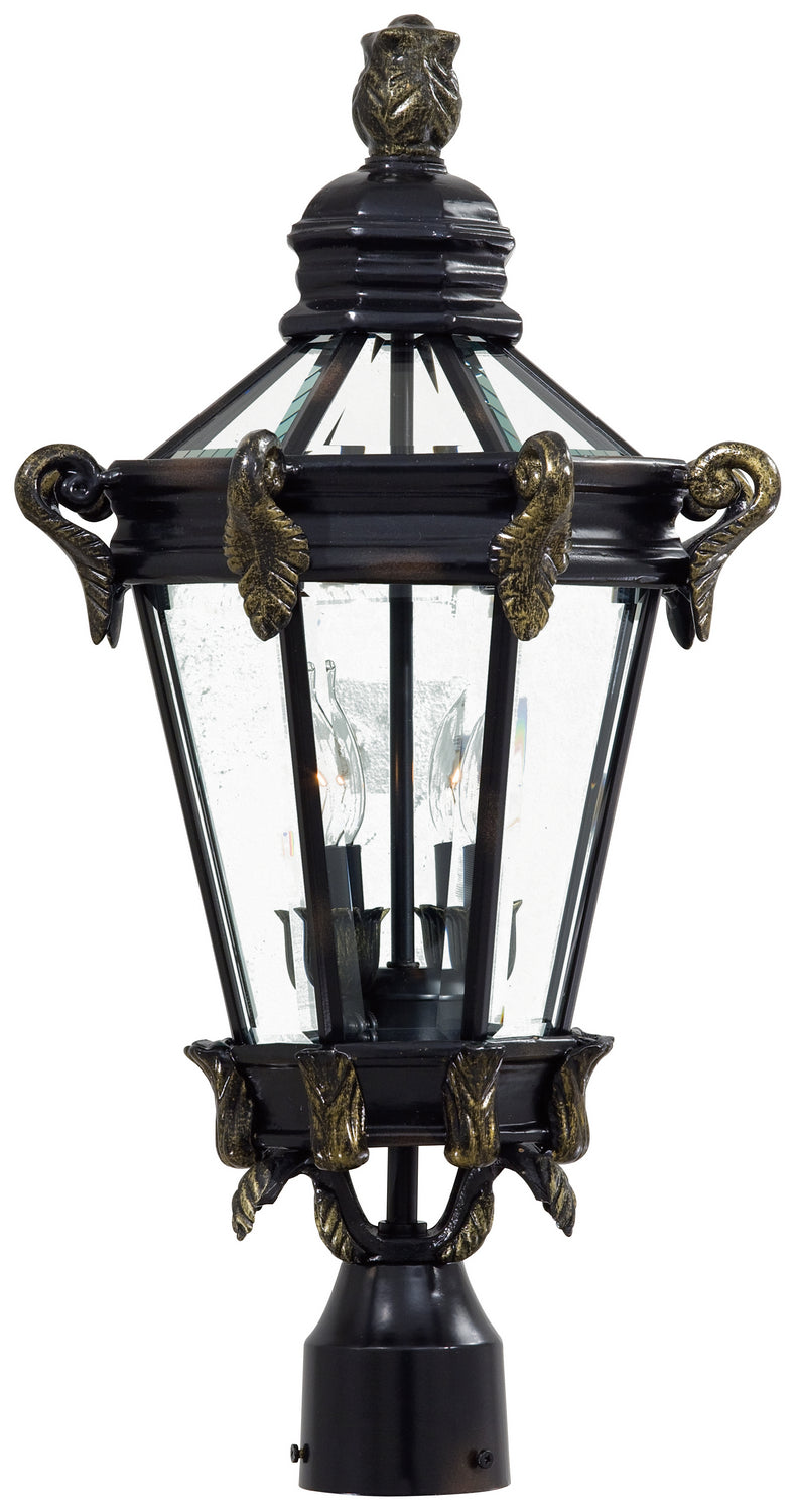 Stratford Hall Two Light Post Mount in Heritage w/Gold Highlights - available from The Lighting Shoppe, trusted by Canadian homeowners