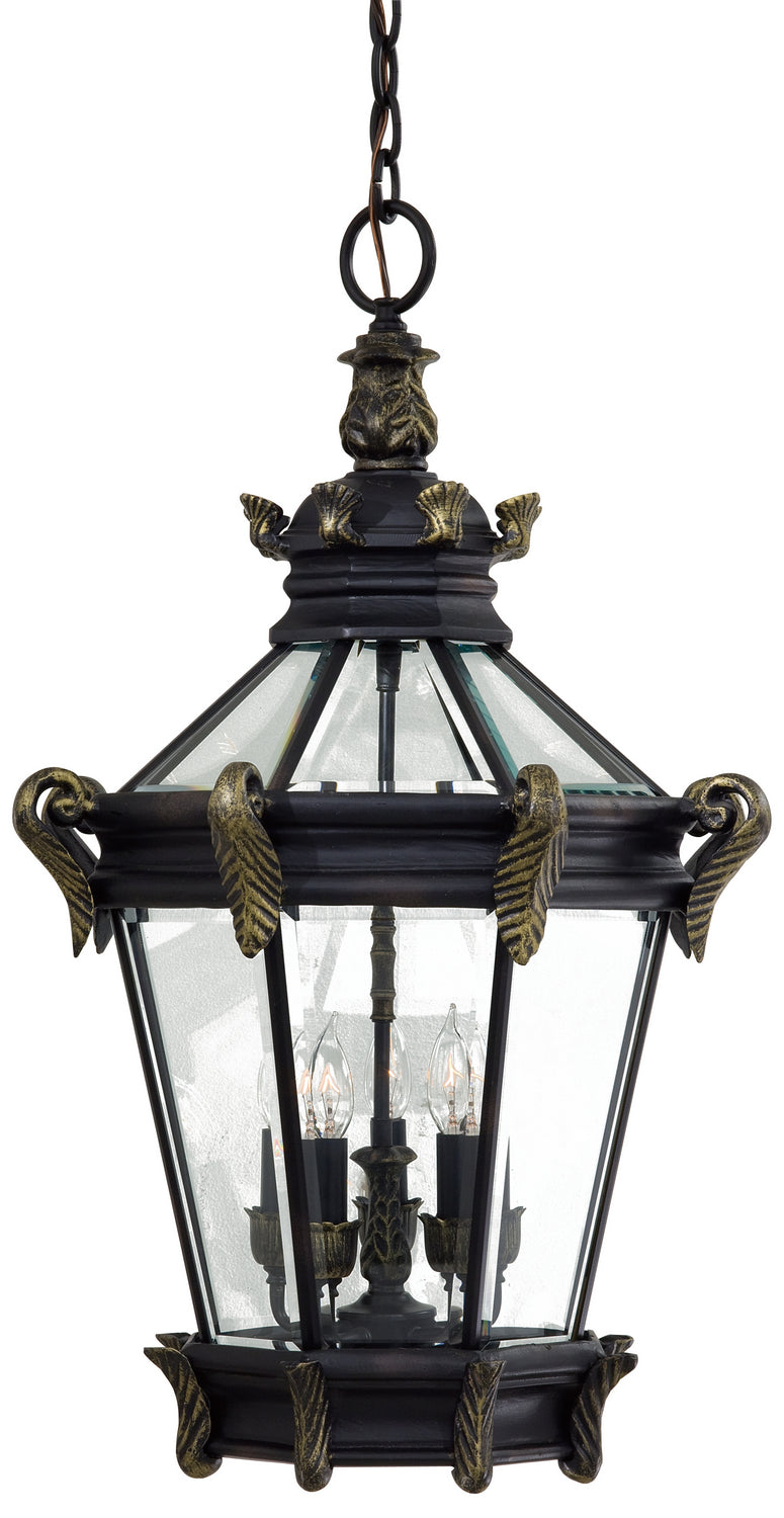 Stratford Hall Five Light Chain Hung in Heritage w/Gold Highlights - available from The Lighting Shoppe, trusted by Canadian homeowners
