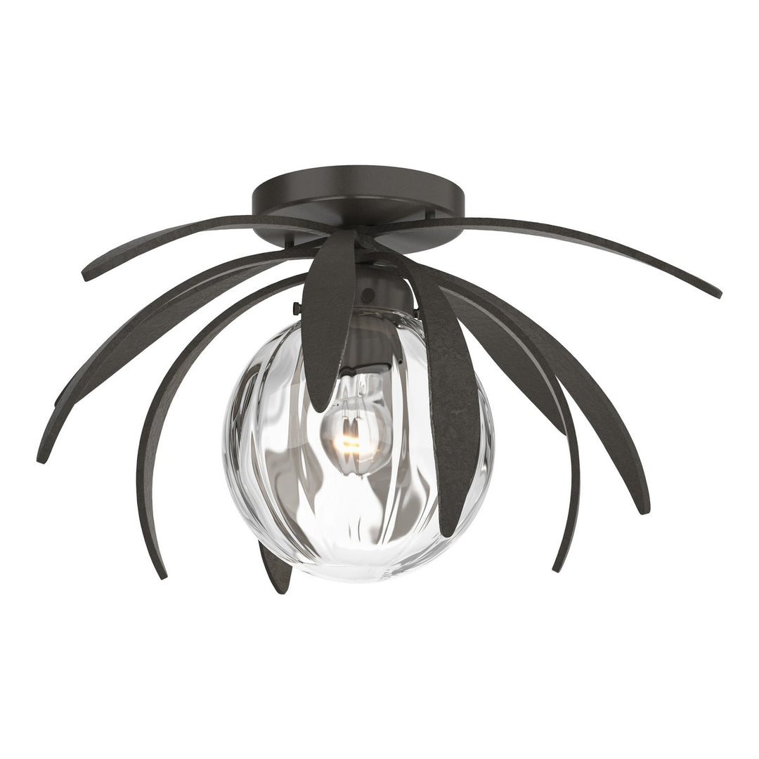 Hubbardton Forge Canada - 124350-SKT-07-LL0631 - One Light Semi-Flush Mount - Dahlia - Dark Smoke