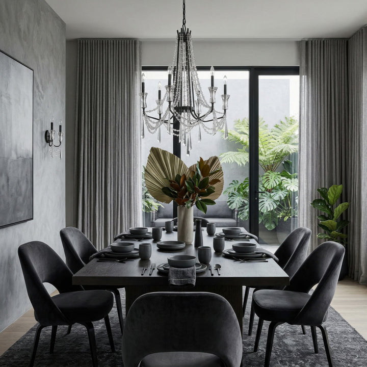Varaluz - 270C06OX - Six Light Chandelier - Barcelona - Onyx