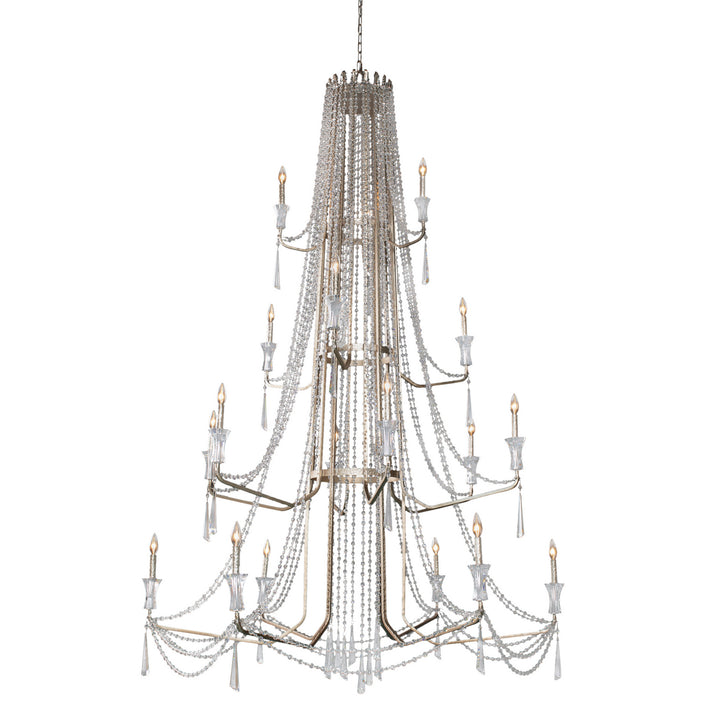 Varaluz - 270C18TR - 18 Light Chandelier - Barcelona - Transcend Silver