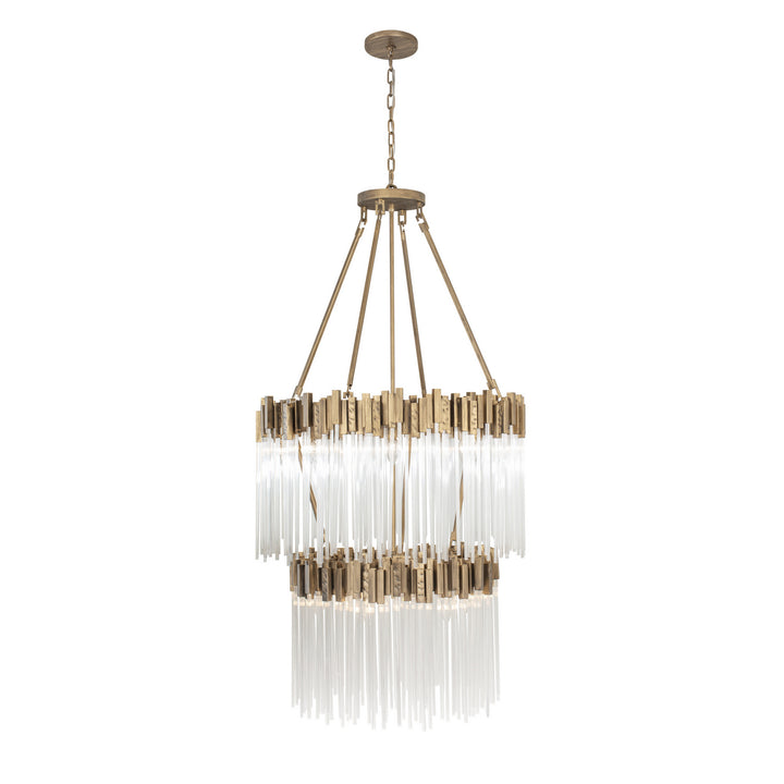 Matrix 14 Light Chandelier in Havana Gold - available from The Lighting Shoppe, trusted by Canadian homeowners