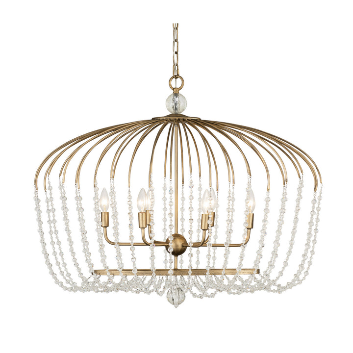 Voliere Six Light Pendant in Havana Gold - available from The Lighting Shoppe, trusted by Canadian homeowners