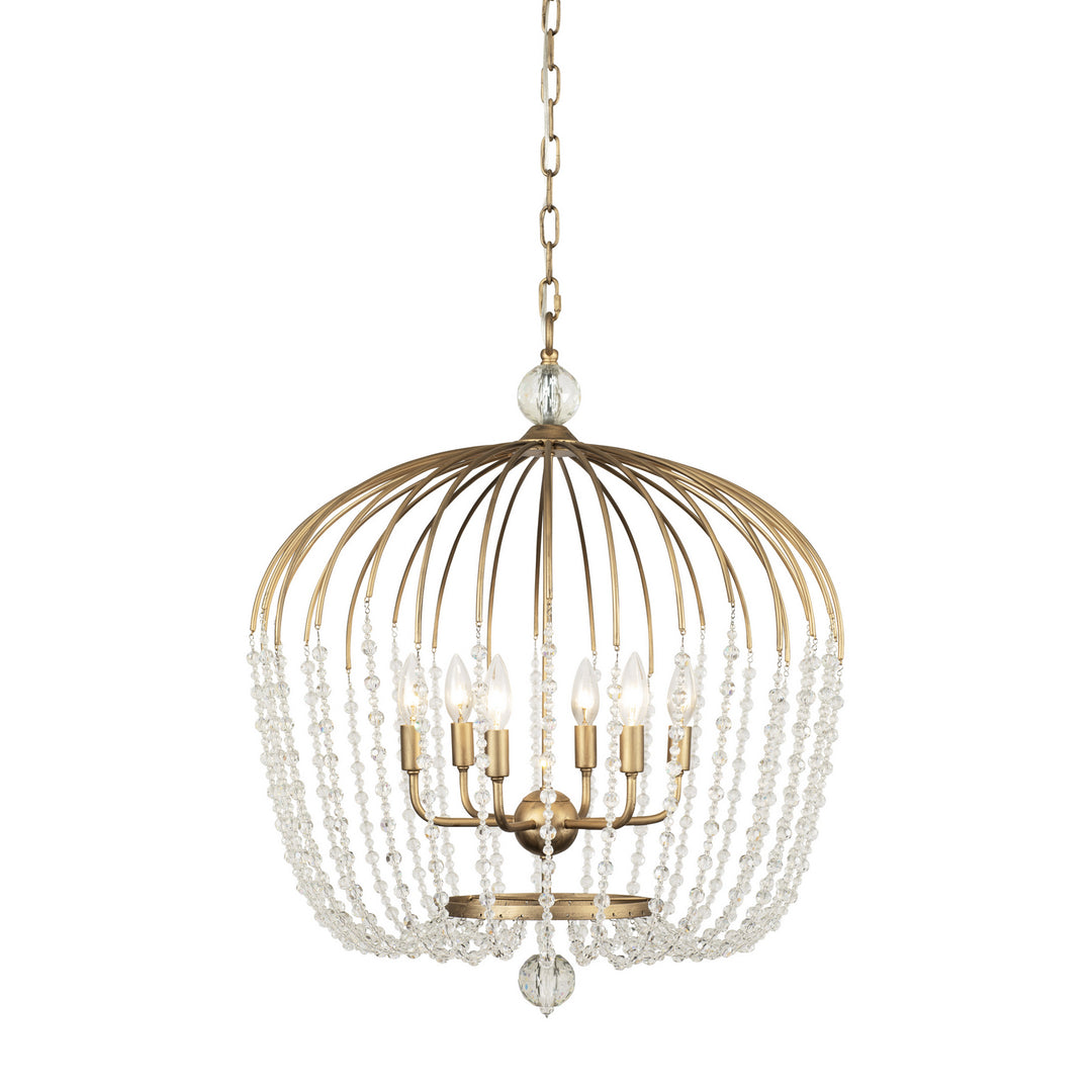 Voliere Six Light Pendant in Havana Gold - available from The Lighting Shoppe, trusted by Canadian homeowners