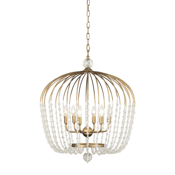 Voliere Six Light Pendant in Havana Gold - available from The Lighting Shoppe, trusted by Canadian homeowners