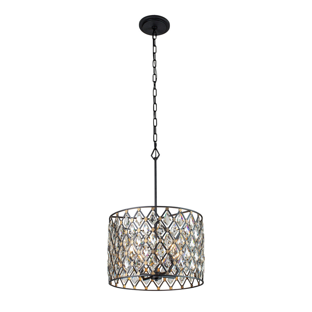 Windsor Four Light Pendant in Carbon/Havana Gold - available from The Lighting Shoppe, trusted by Canadian homeowners
