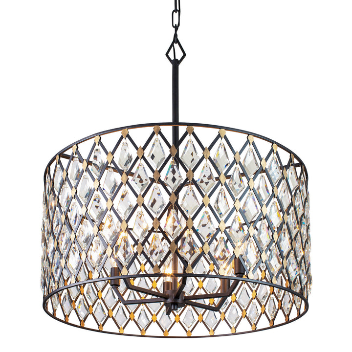 Windsor Six Light Pendant in Carbon/Havana Gold - available from The Lighting Shoppe, trusted by Canadian homeowners