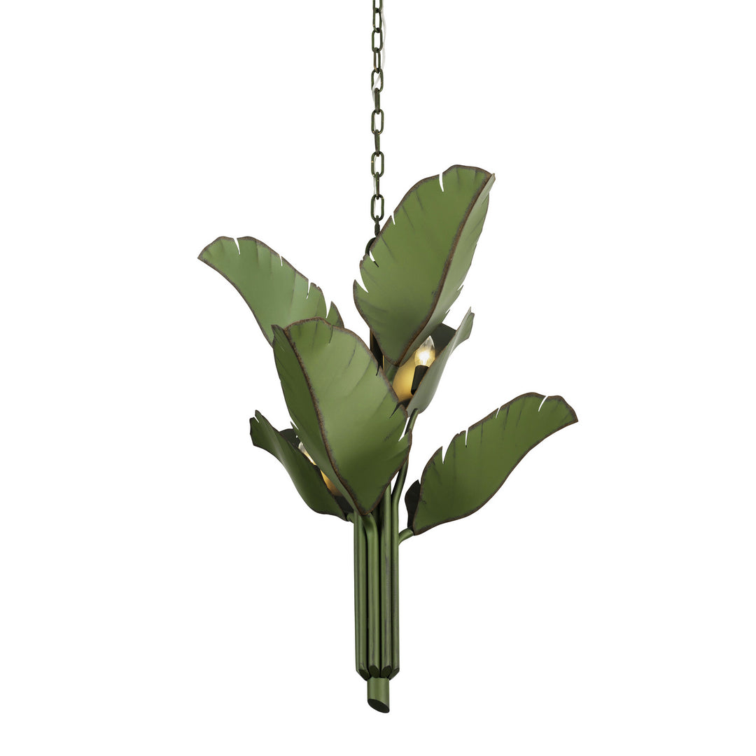 Banana Leaf Six Light Chandelier in Banana Leaf - available from The Lighting Shoppe, trusted by Canadian homeowners