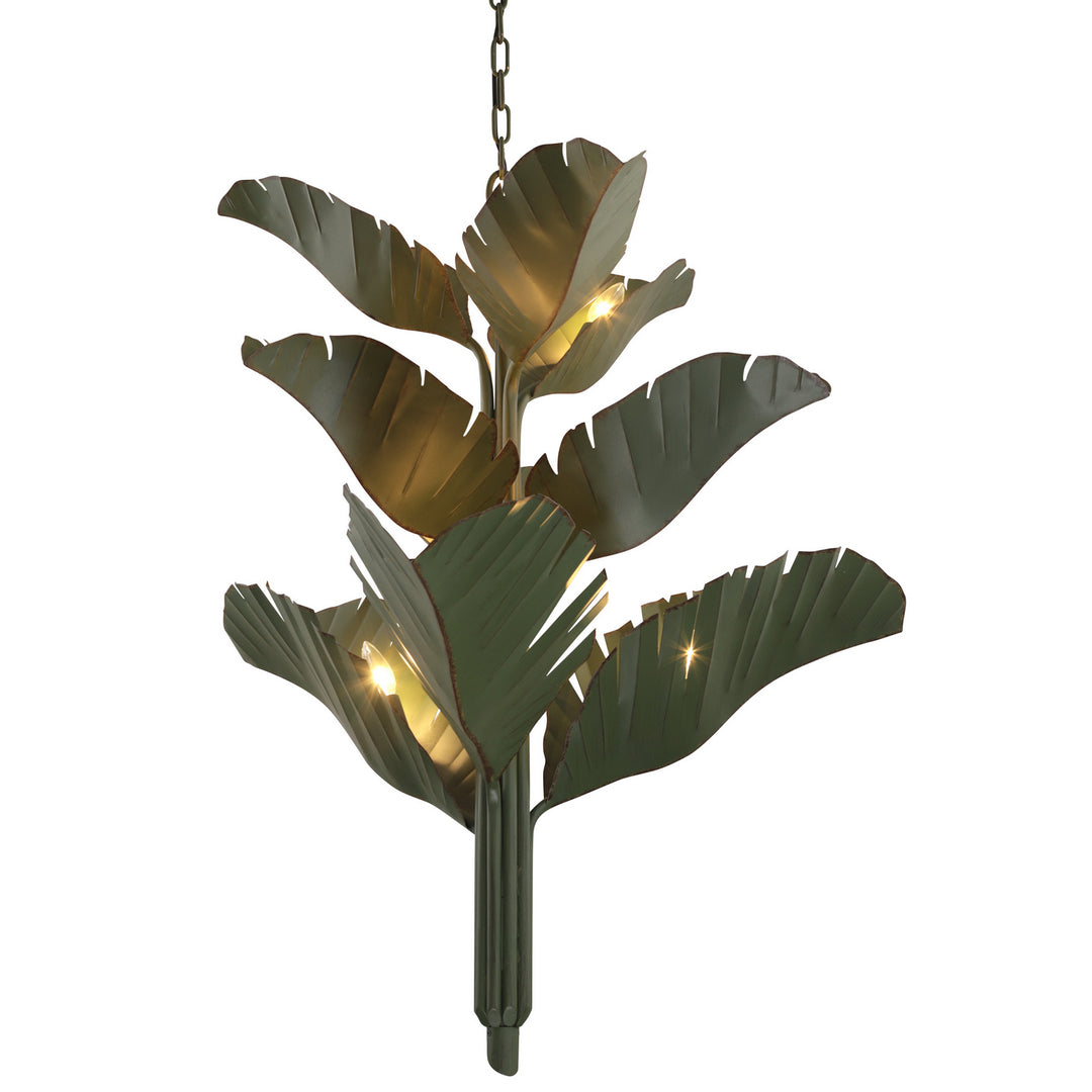 Banana Leaf Nine Light Chandelier in Banana Leaf - available from The Lighting Shoppe, trusted by Canadian homeowners