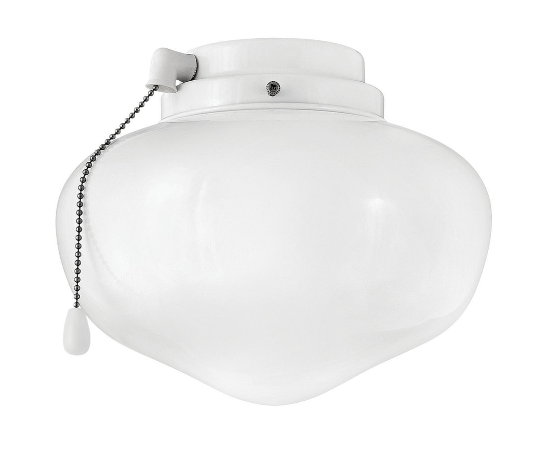 Light Kit Schoolhouse LED Fan Light Kit in Appliance White - available from The Lighting Shoppe, trusted by Canadian homeowners