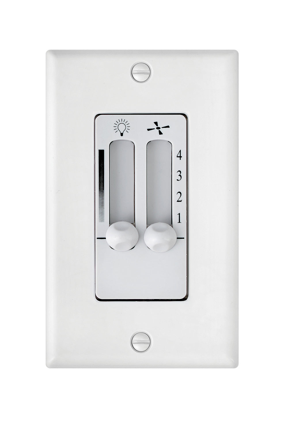 Wall Control 4spd Dual Slide Wall Control in White - available from The Lighting Shoppe, trusted by Canadian homeowners