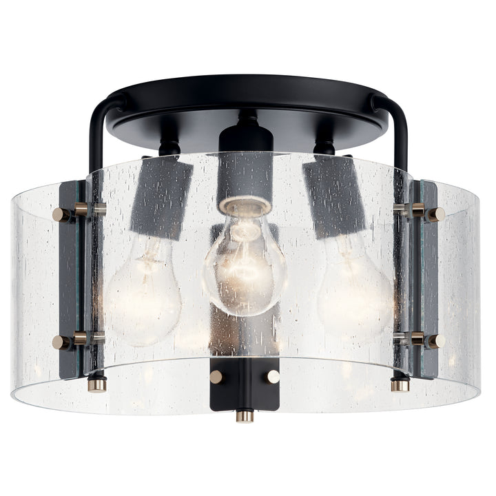 Kichler Canada - 42954BK - Three Light Semi Flush Mount - Thoreau - Black