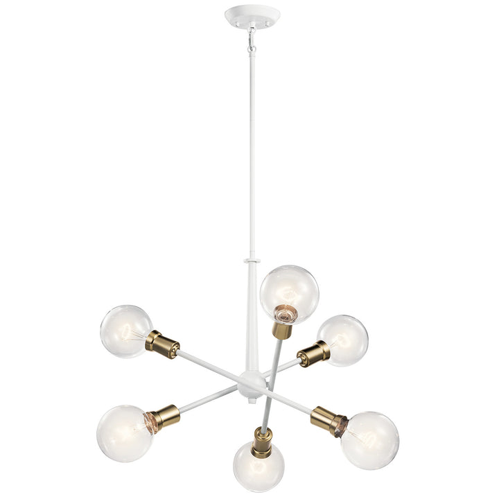 Kichler Canada - 43095WH - Six Light Chandelier - Armstrong - White