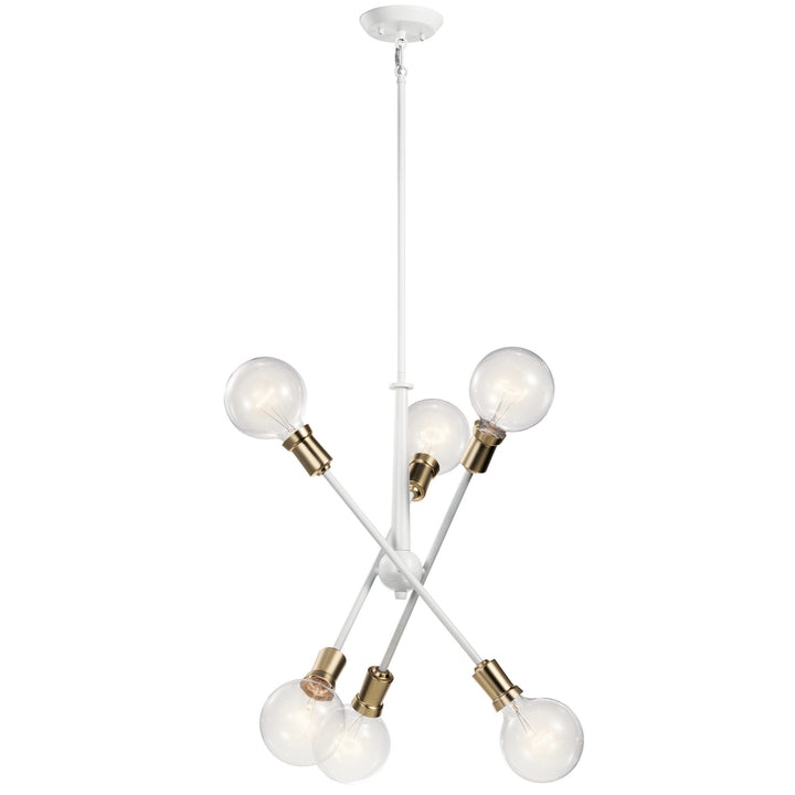 Kichler Canada - 43095WH - Six Light Chandelier - Armstrong - White