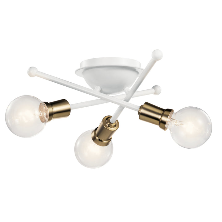 Kichler Canada - 43196WH - Three Light Flush Mount - Armstrong - White
