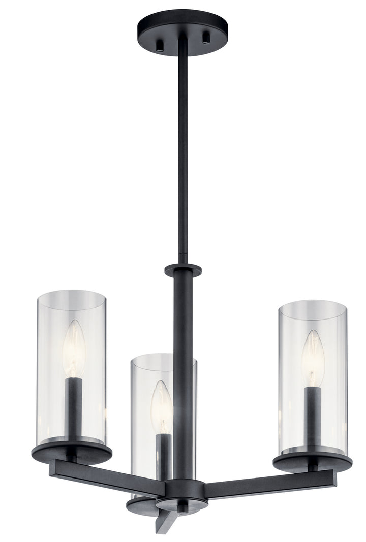 Kichler Canada - 43997BK - Three Light Chandelier/Semi Flush - Crosby - Black