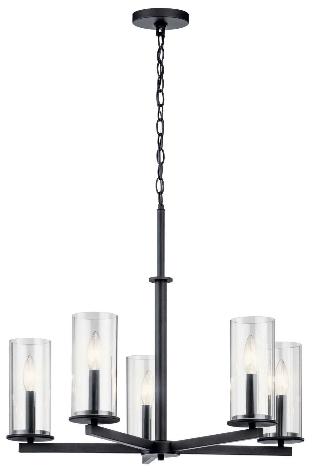 Kichler Canada - 43999BK - Five Light Chandelier - Crosby - Black