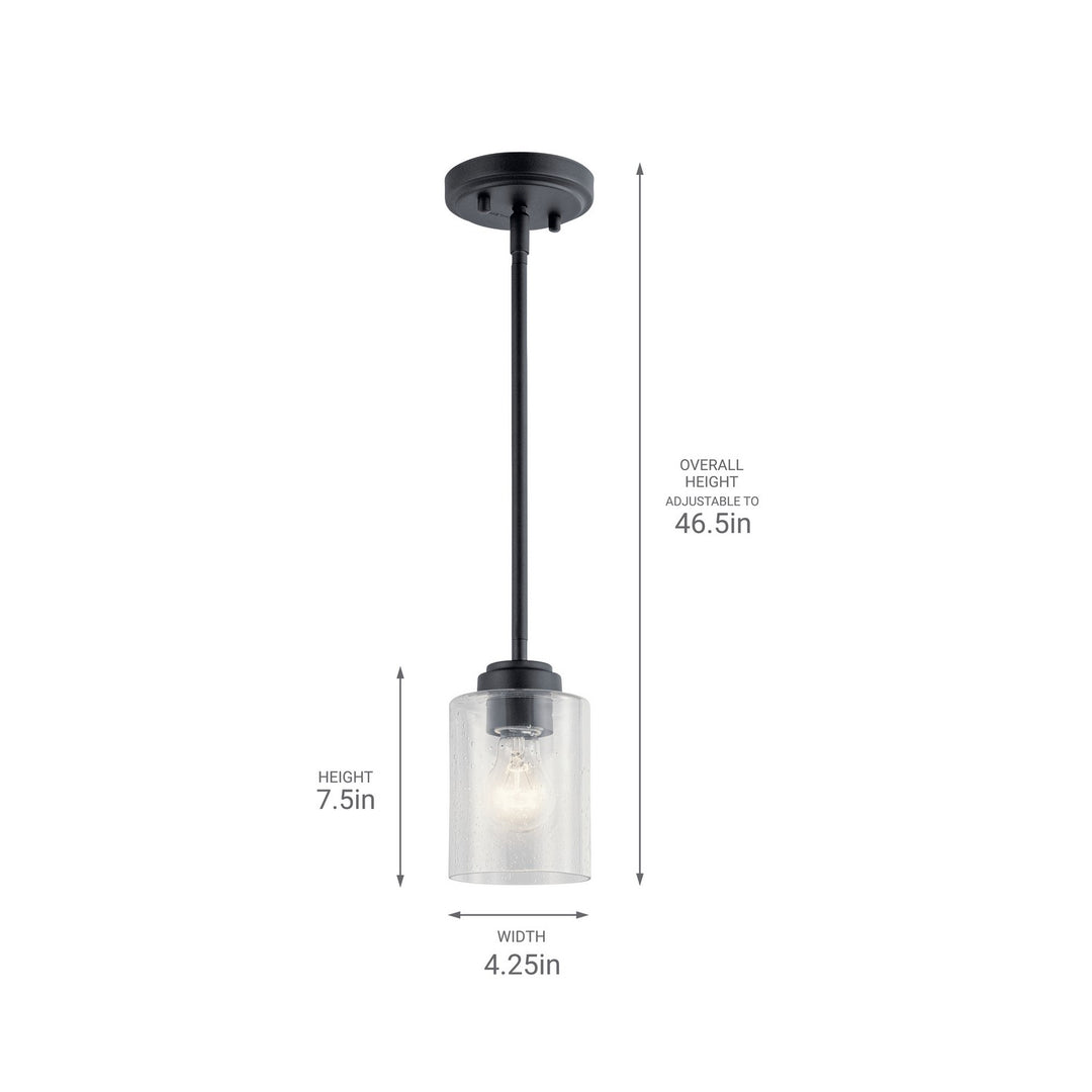 Kichler Canada - 44032BK - One Light Mini Pendant - Winslow - Black