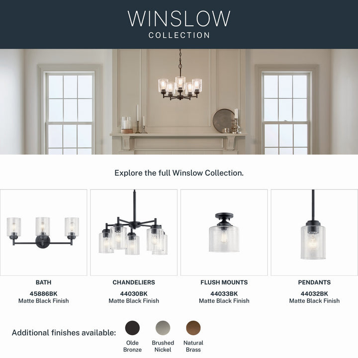 Kichler Canada - 44032BK - One Light Mini Pendant - Winslow - Black