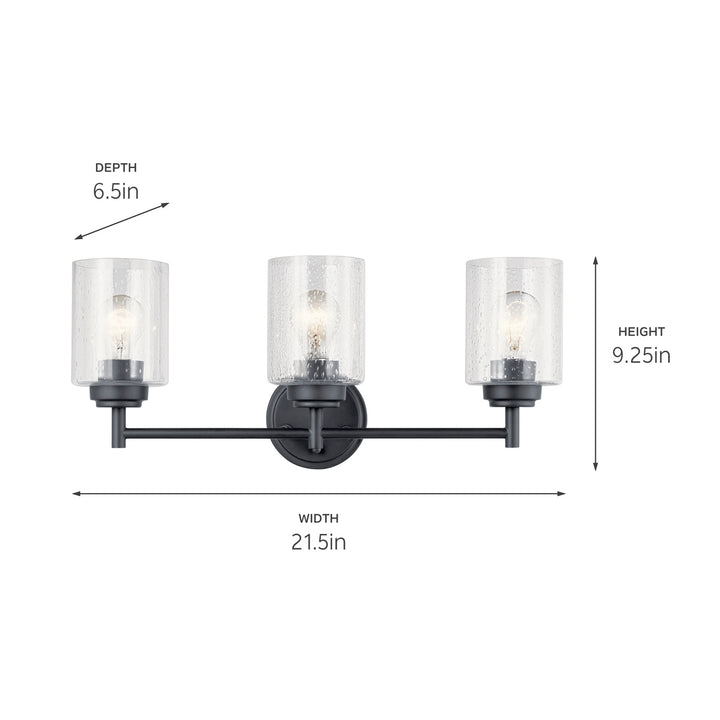Kichler Canada - 45886BK - Three Light Bath - Winslow - Black