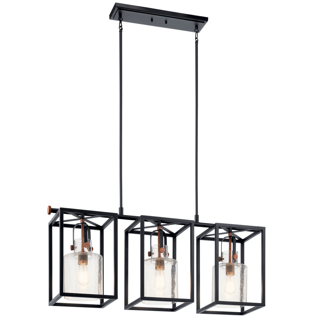 Kichler Canada - 52033BK - Three Light Linear Chandelier - Kitner - Black