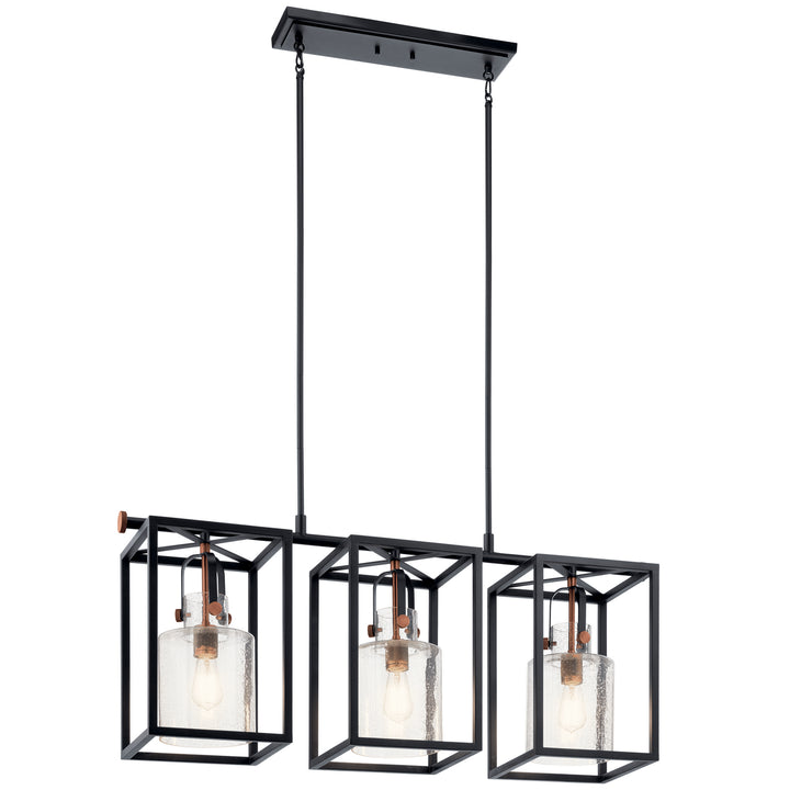 Kichler Canada - 52033BK - Three Light Linear Chandelier - Kitner - Black