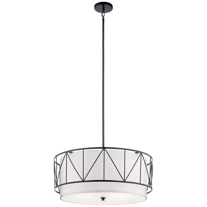 Kichler Canada - 52072BK - Four Light Pendant - Birkleigh - Black