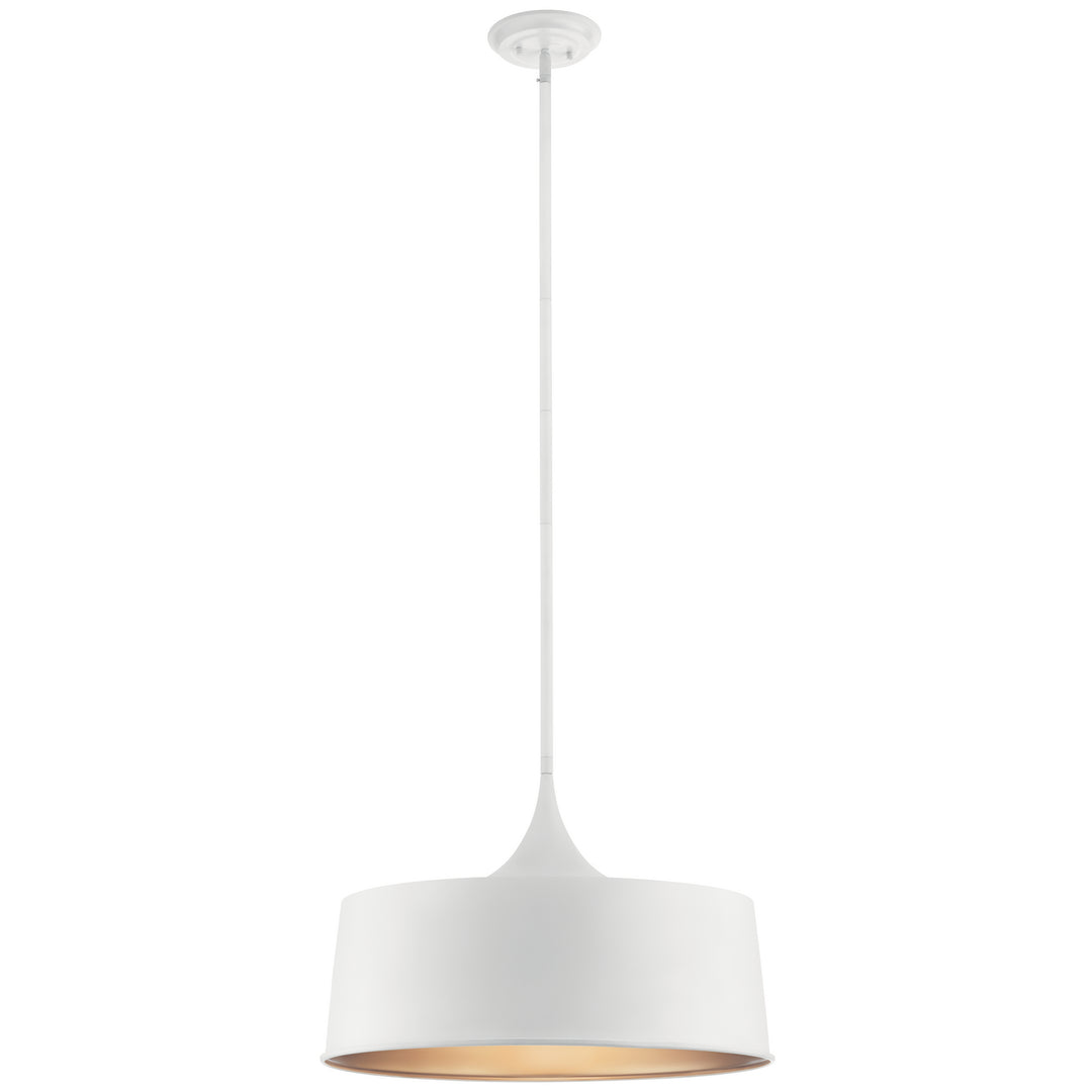 Elias One Light Pendant/Semi Flush in White - available from The Lighting Shoppe, trusted by Canadian homeowners