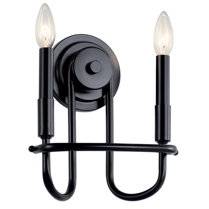 Kichler Canada - 52308BK - Two Light Wall Sconce - Capitol Hill - Black