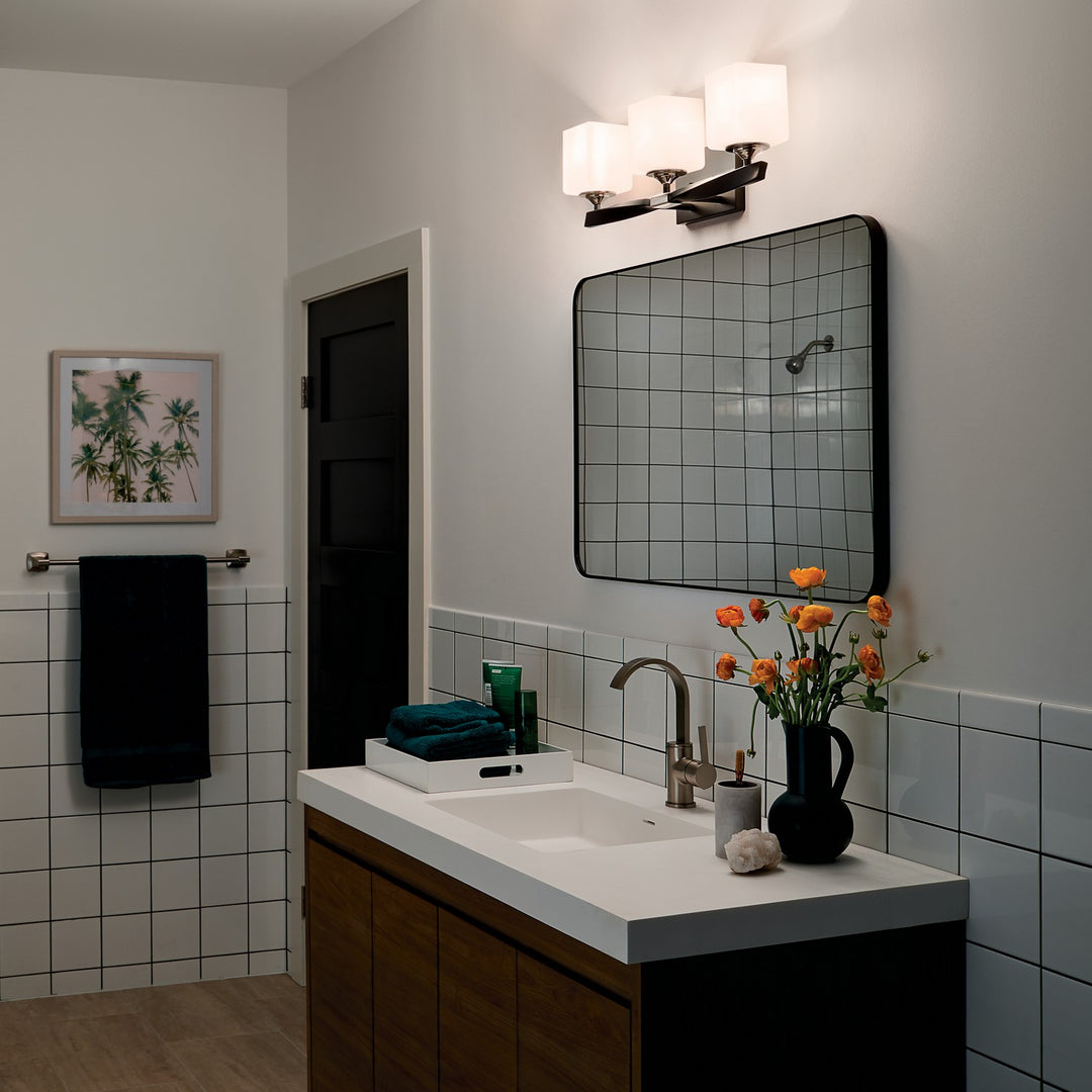 Kichler Canada - 55002BK - Three Light Bath - Marette - Black