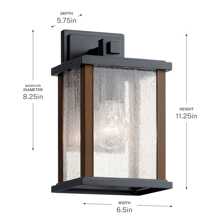 Kichler Canada - 59016BK - One Light Outdoor Wall Mount - Marimount - Black
