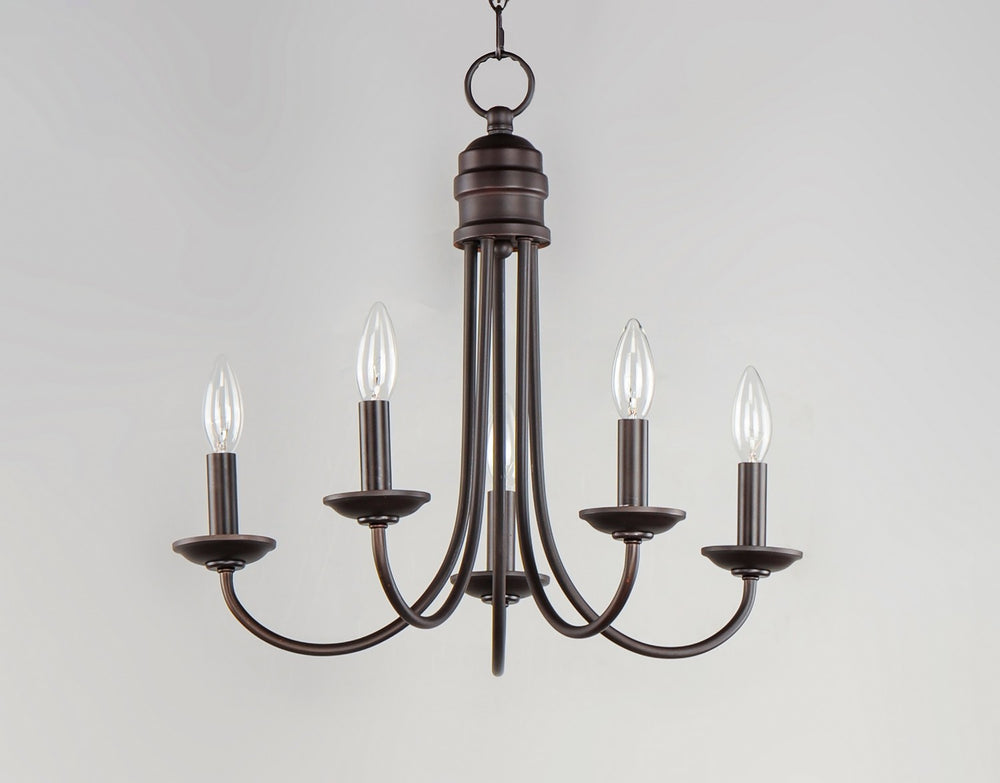 Maxim - 10345OI - Five Light Chandelier - Logan - Oil Rubbed Bronze