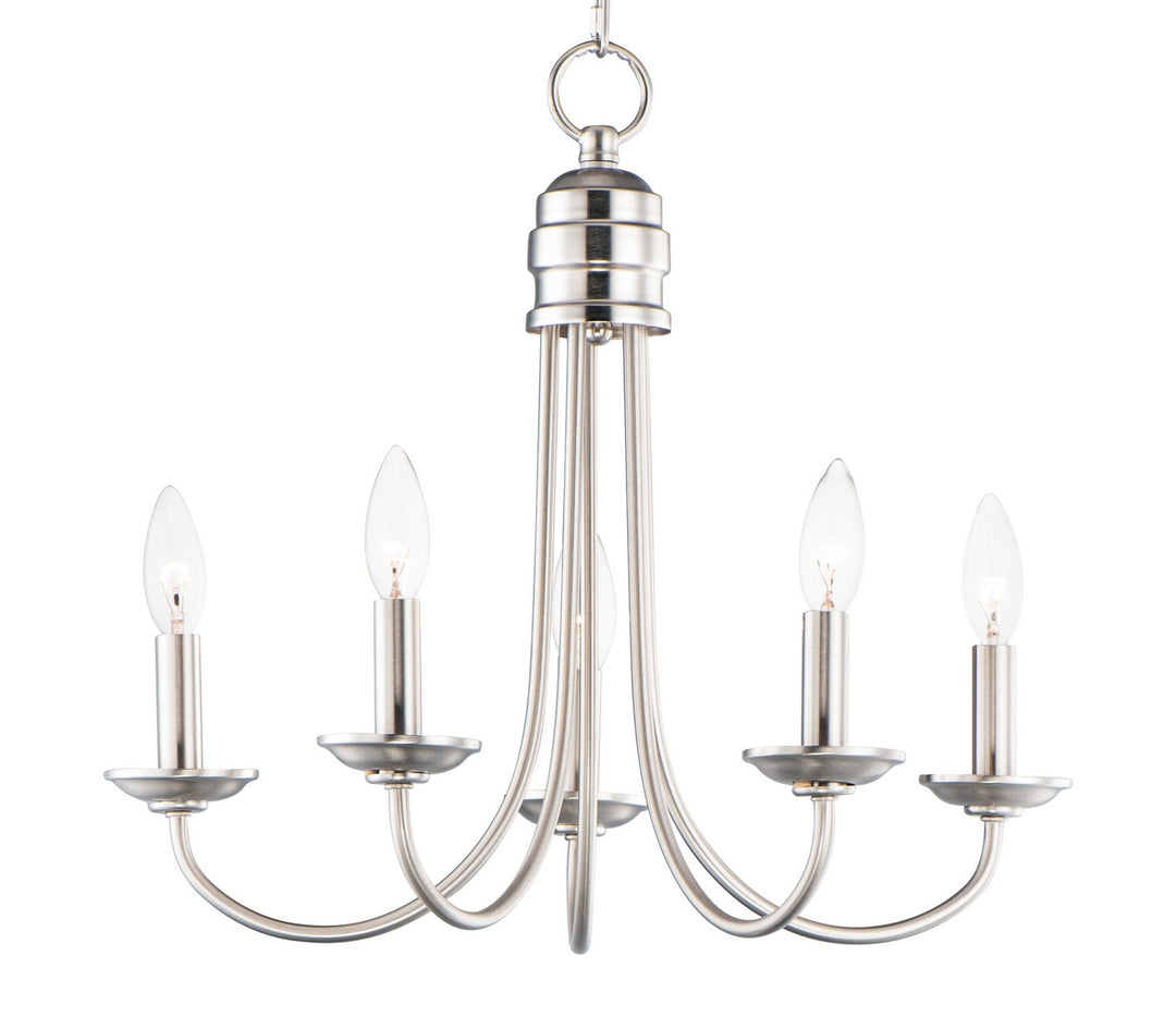 Maxim - 10345SN - Five Light Chandelier - Logan - Satin Nickel