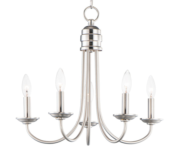 Maxim - 10345SN - Five Light Chandelier - Logan - Satin Nickel