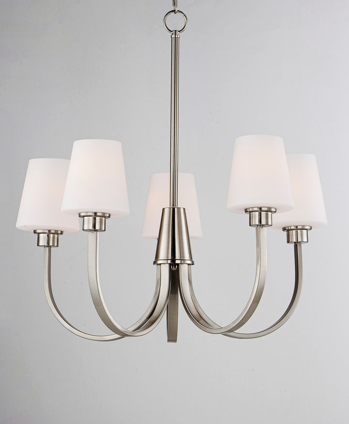 Maxim - 11825SWSN - Five Light Chandelier - Shelter - Satin Nickel