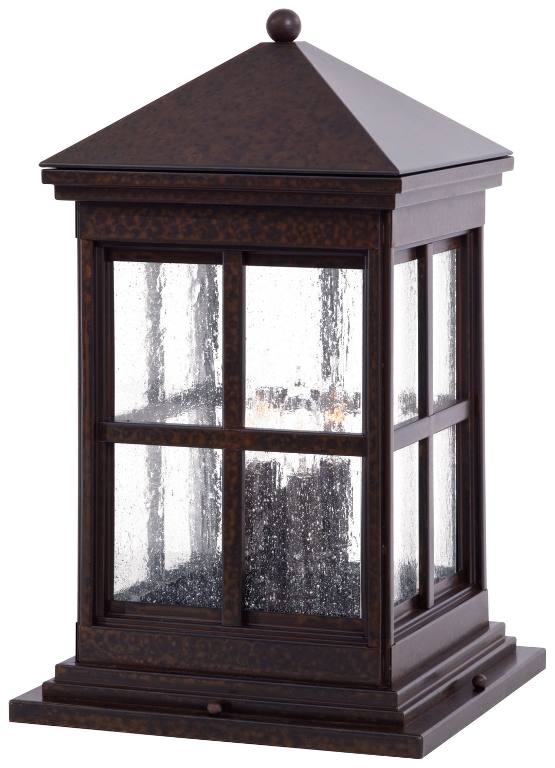 Berkeley Four Light Pier Mount in Rust - available from The Lighting Shoppe, trusted by Canadian homeowners