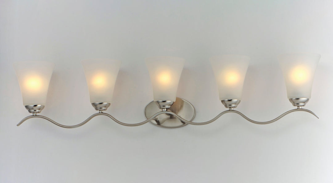 Maxim - 12085FTSN - Five Light Bath Vanity - Vital - Satin Nickel