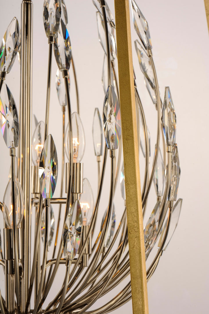 Maxim - 32406BCPNGL - Six Light Pendant - Bouquet - Polished Nickel / Gold Leaf