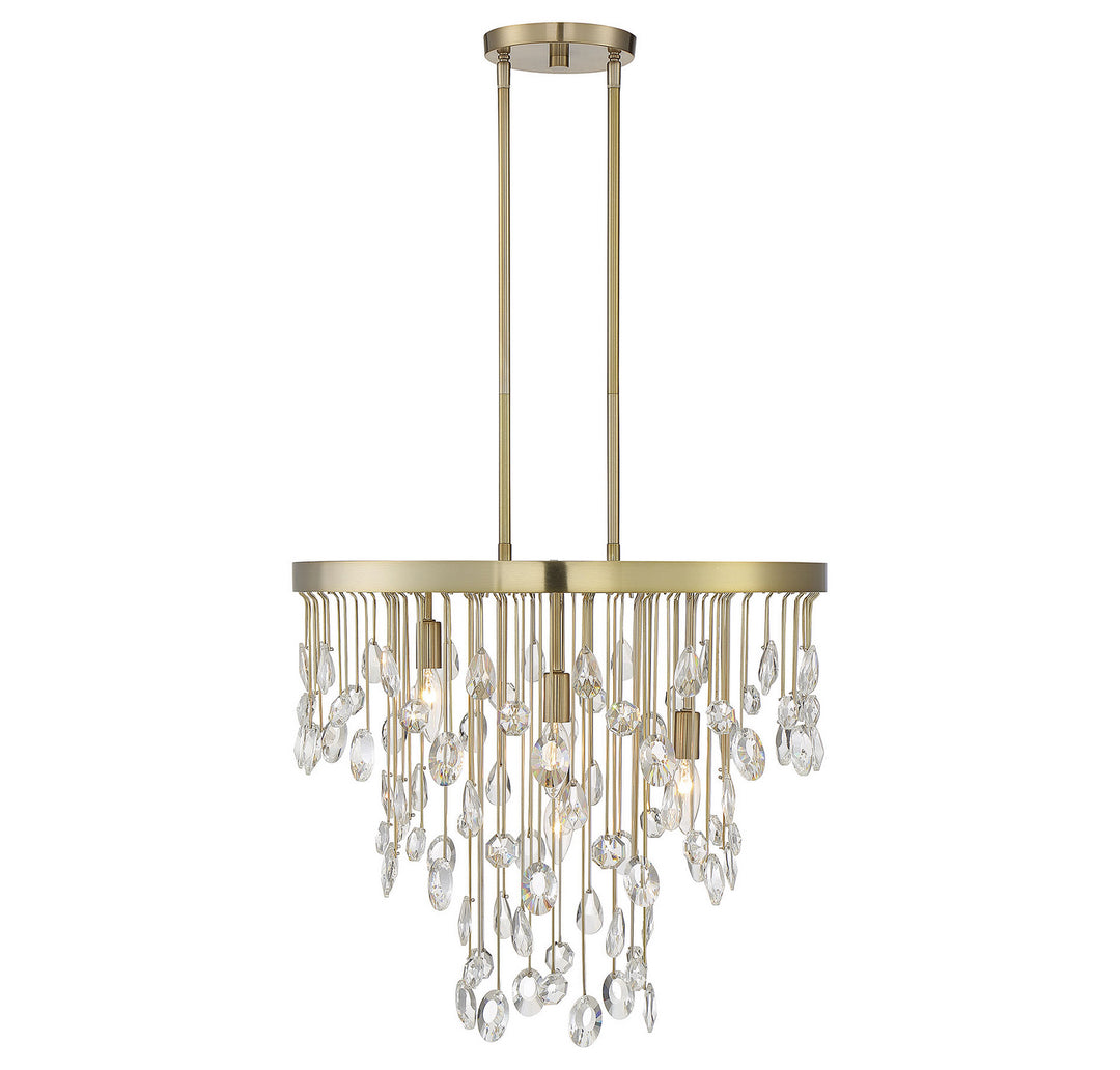 Savoy House - 1-1846-4-127 - Four Light Chandelier - Livorno - Noble Brass