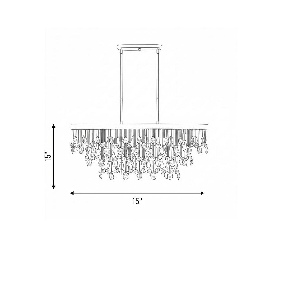 Savoy House - 1-1847-8-127 - Eight Light Linear Chandelier - Livorno - Noble Brass
